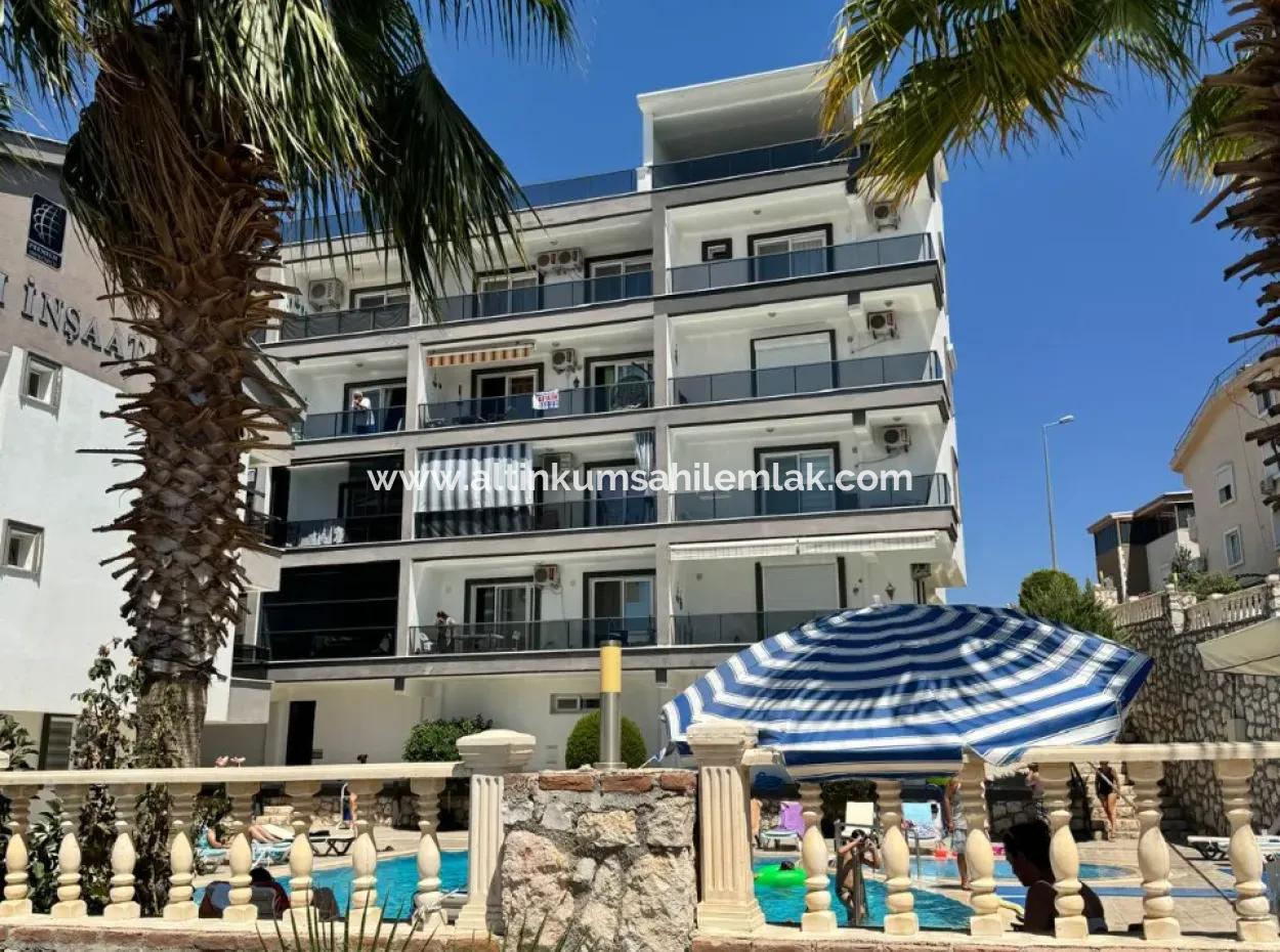 2 1 Sea View Furnished Apartment For Sale In Didim Blue Marine 3 Complex