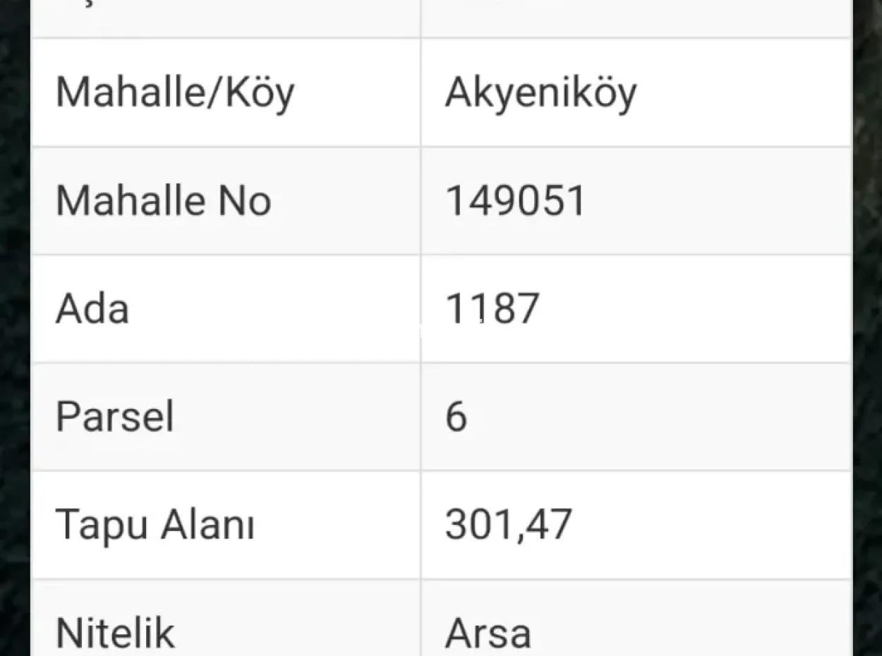 Didim Akyeniköyde Satılık 2 Adet 300 M2 Kelepir Arsa